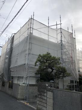 足場組立作業の様子