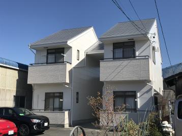 アパート塗装工事　シリコン塗装　岡崎市