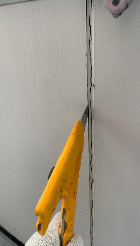 外壁コーキングカット　岡崎市