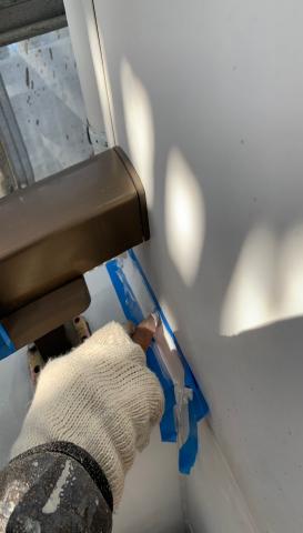 コーキング処理　アパート塗装