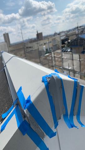 アパート塗装　岡崎市塗装　コーキング作業