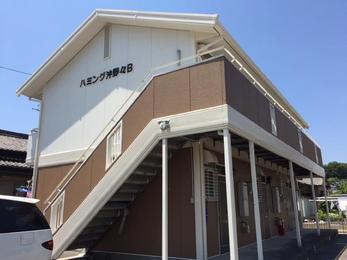 岡崎市藤川町 外壁及び屋根塗装改修施工事例  ハミング沖野々様アパート