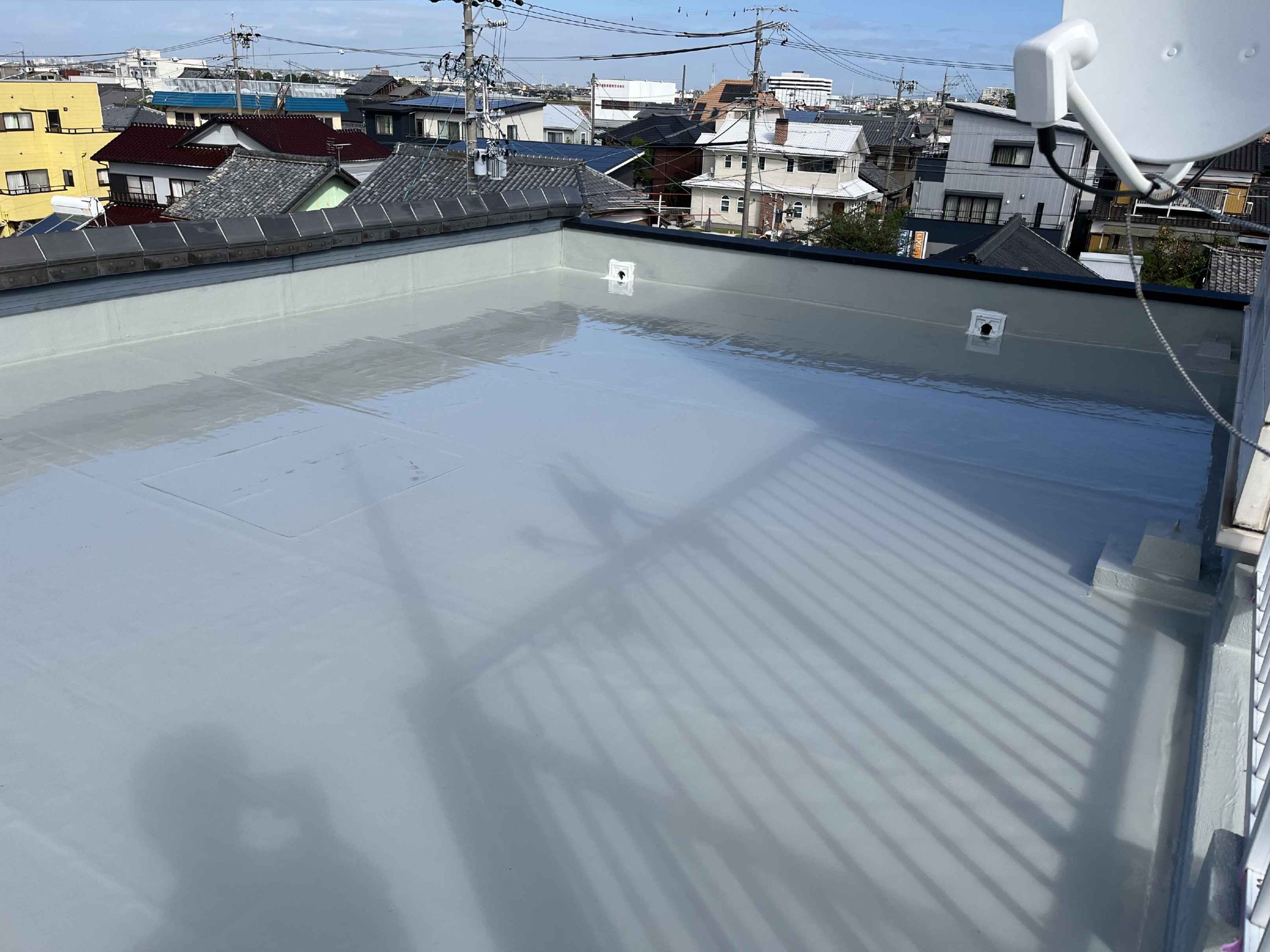 コンクリート屋上の防水工事